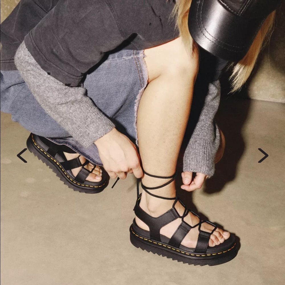 Dr. Martens NARTILLA WOMEN'S LEATHER GLADIATOR SANDALS